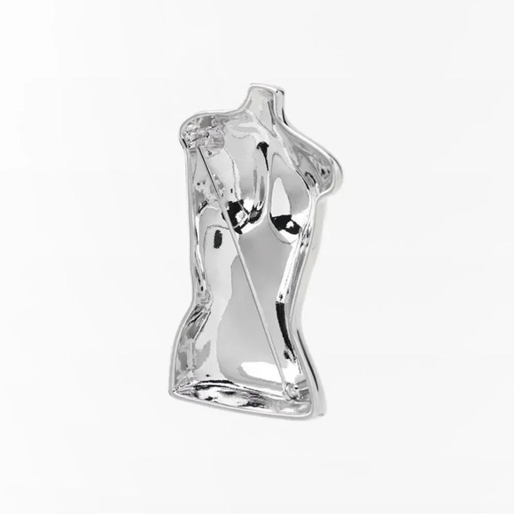 ZARA BUST SILVER BROOCH - Picture 6 of 10